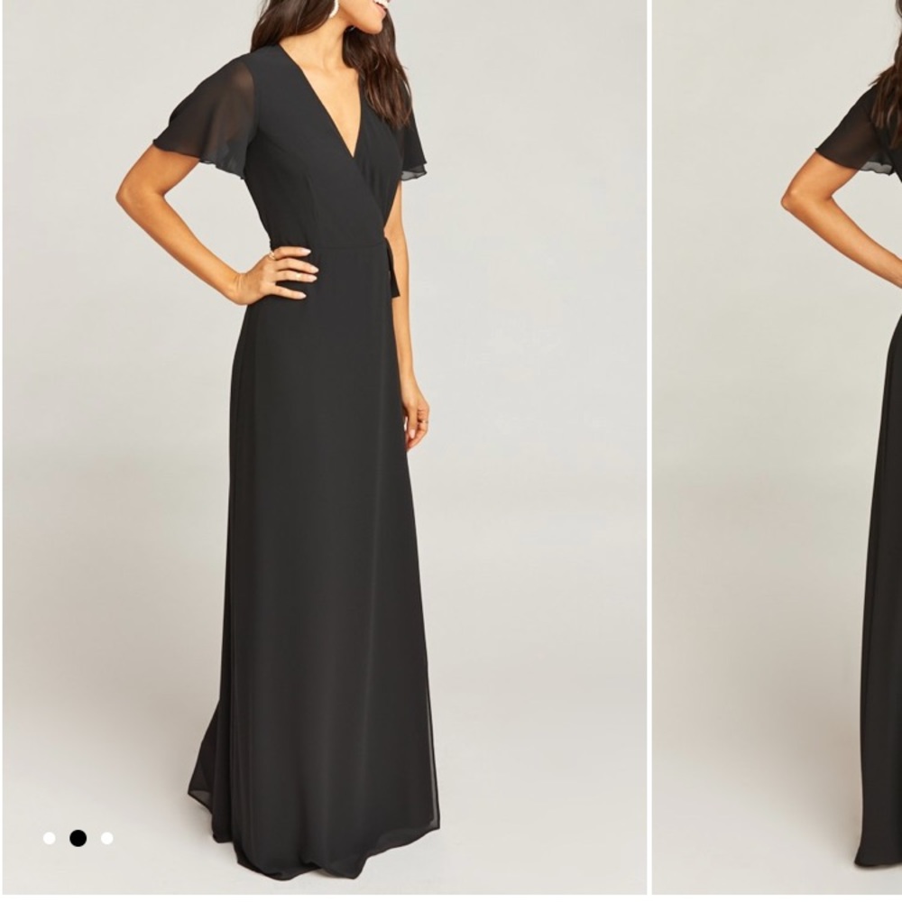 Noelle flutter sleeve wrap dress